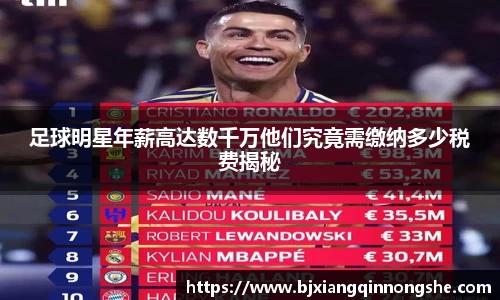 足球明星年薪高达数千万他们究竟需缴纳多少税费揭秘